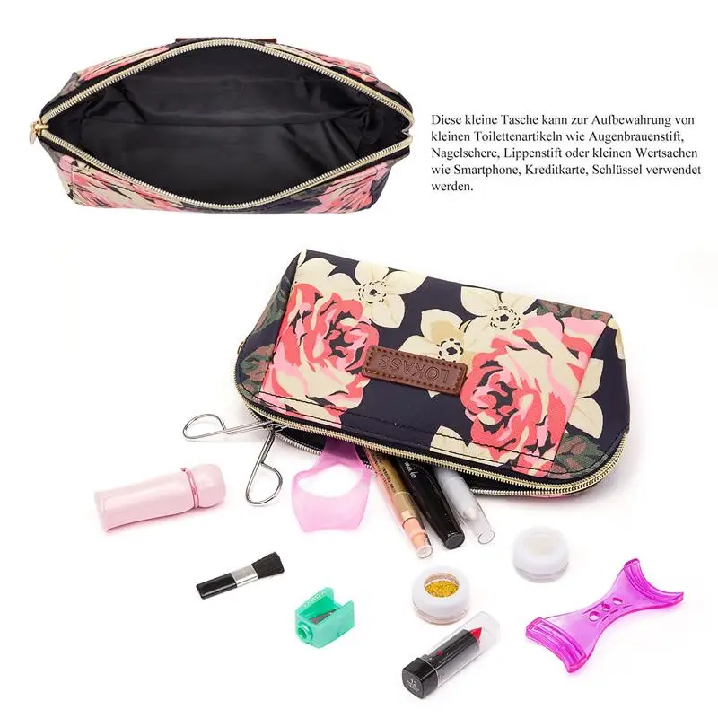 LOKASS косметичка 2 в 1 большая Водонепроницаемый Холст Путешествия вещи первой