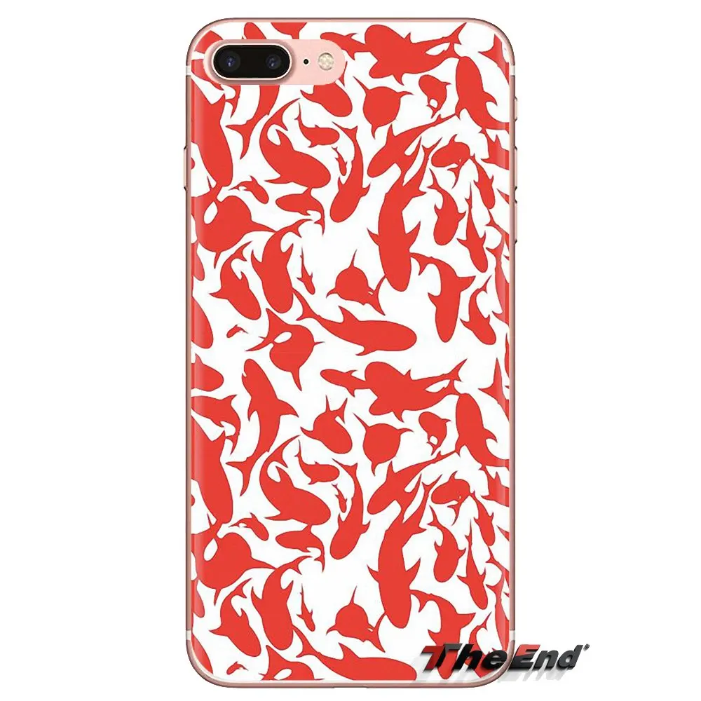 Прозрачный чехол из ТПУ для iPod Touch Apple iPhone 4 4S 5 5S SE 5C 6 6S 7 8 X XR XS Plus MAX sharks Marine large creatures |