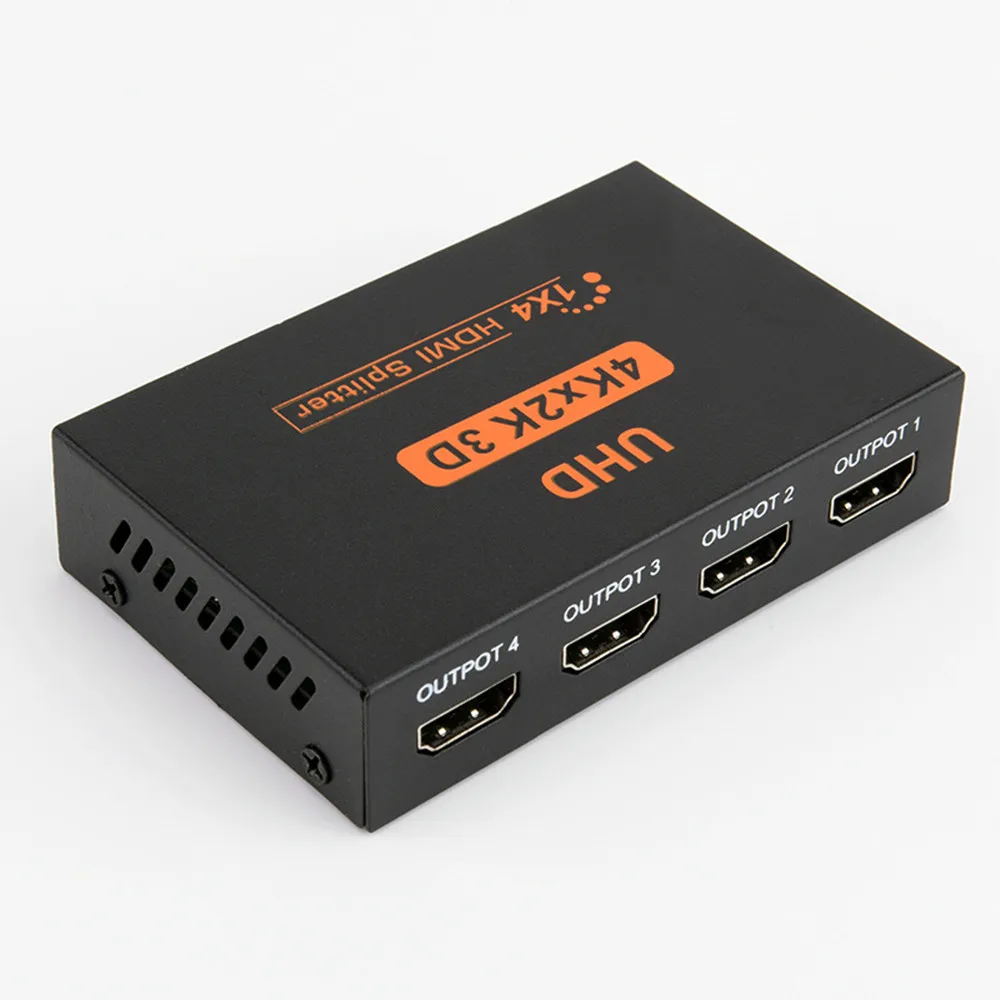 4K 3D UHD 1x4 HDMI Splitter Adapter 1xHDMI Signal Input Split to 4xHDMI Female Connector For HDTV DVD STB PS23 PSP Free Shipping |