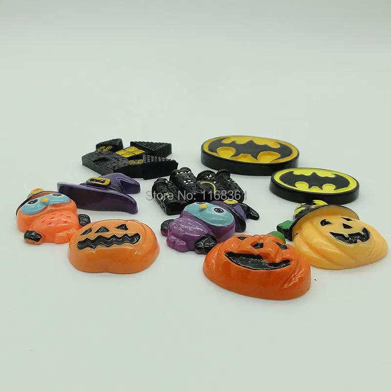 5 шт./лот резиновый плоский тыквенный домик для Хэллоуина летучая мышь Сова Тыква