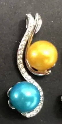 Элегантный кулон из жемчуга с музыкальными нотами 2 6-7 мм круглый жемчуг
