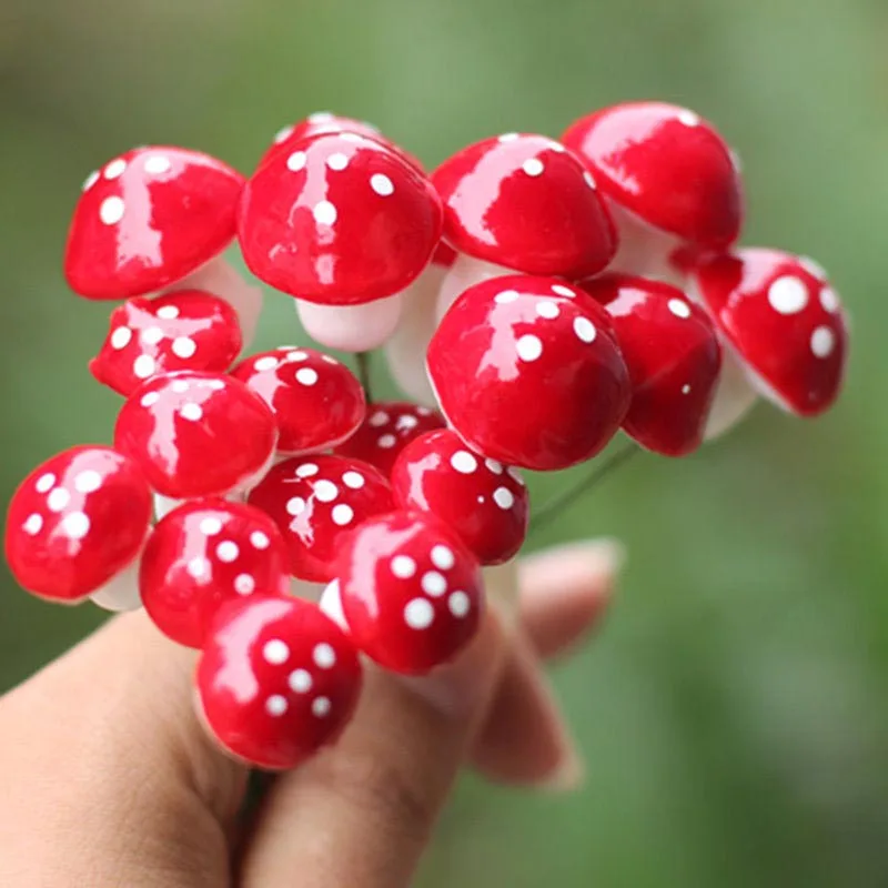 15 шт. садовое украшение мини красный гриб микро Фея садовый декор бонсай сделай