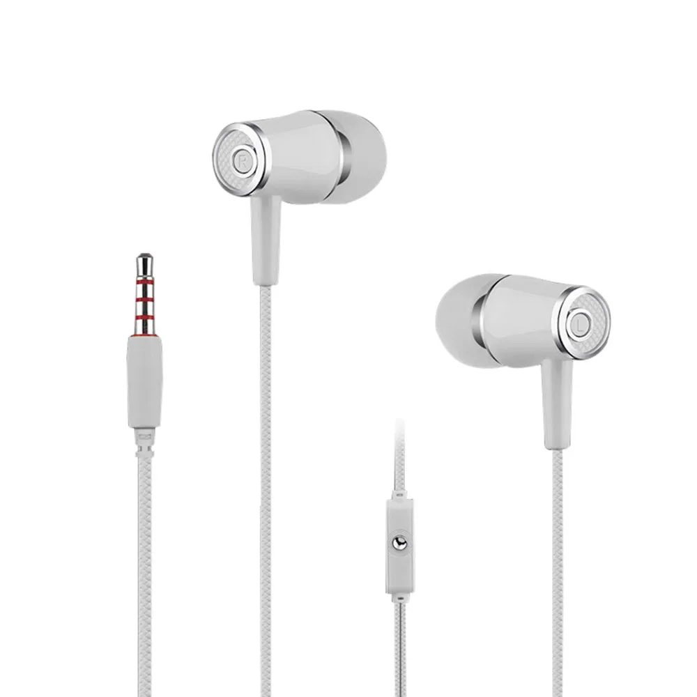 3 5 мм в ухо тяжелый металлический Бас Звук Наушники Спорт Auriculares HiFi музыкальные