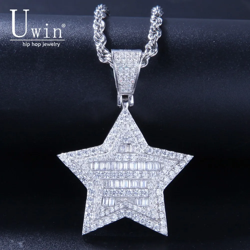 

Ожерелье UWIN, цепочка из меди, с блестящей звездой и фианитом