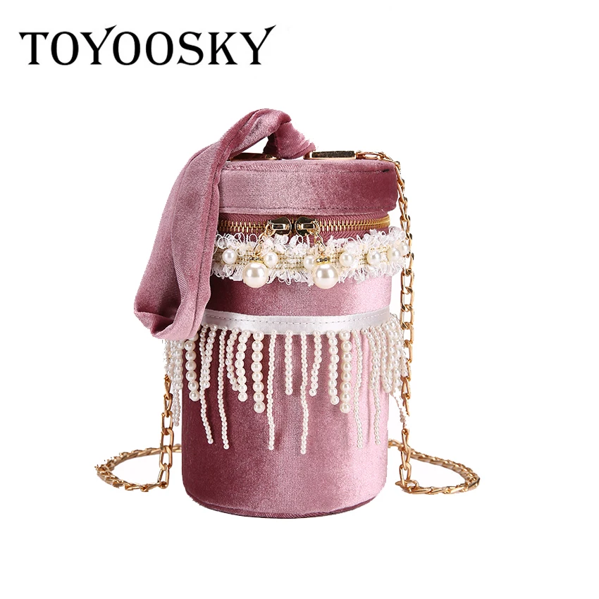 TOYOOSKY Женская сумочка из велюра модная сумка ведро в форме бочонка женская на