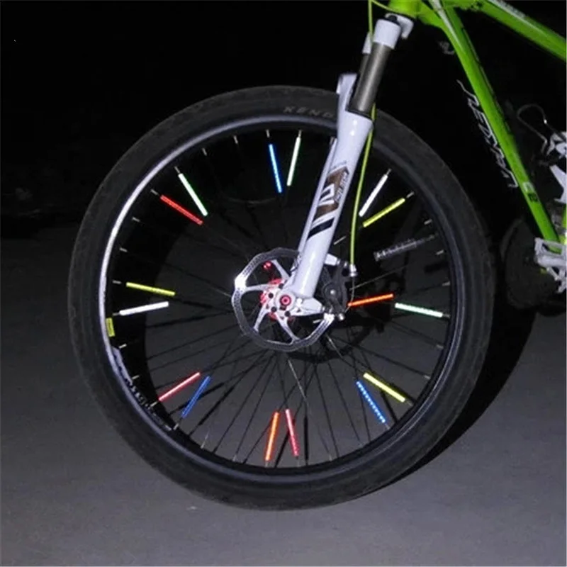12 шт./пакет велосипедное колесо спицы Светоотражающая наклейка трубка