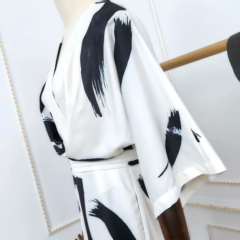 Женский шифоновый комбинезон PERHAPS U пляжный с рукавом 3/4 и V образным вырезом