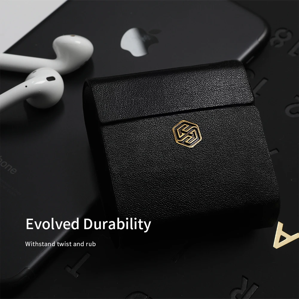 Чехол Nillkin для AirPods 2, чехол из искусственной кожи с откидной крышкой, Защитная сумка для AirPods2, защитный чехол с защитой от царапин