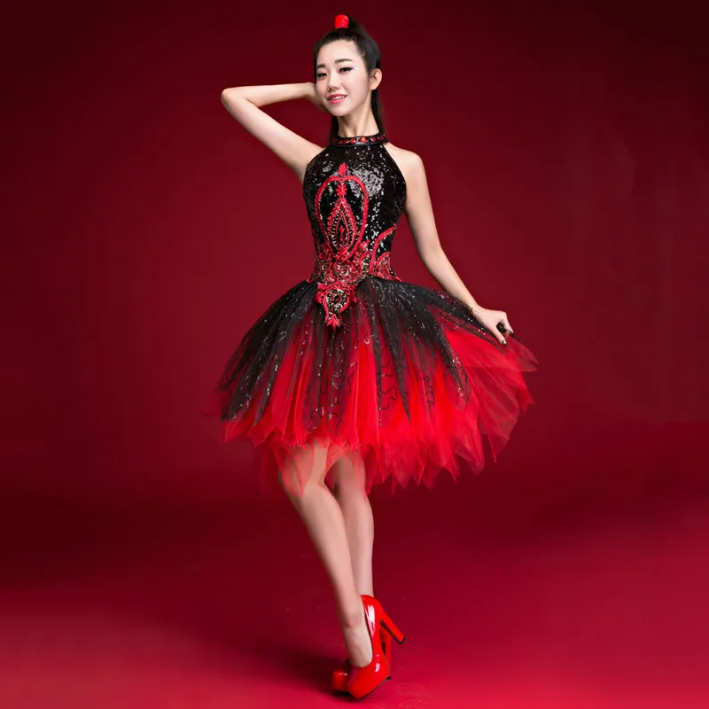 Современные танцевальные костюмы с блестками для женщин и взрослых Молодежные