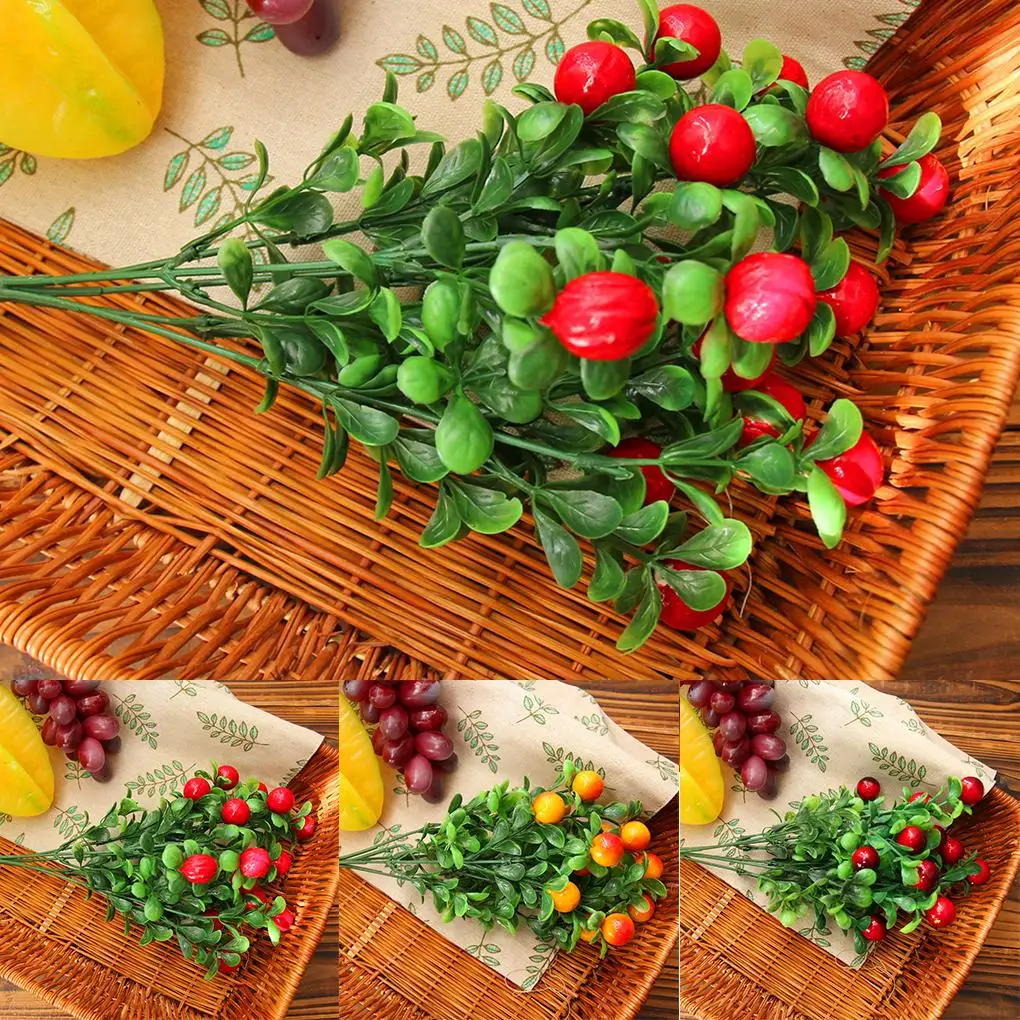 Осенний искусственный фрукт на удачу пластиковый плющ лист растение листва