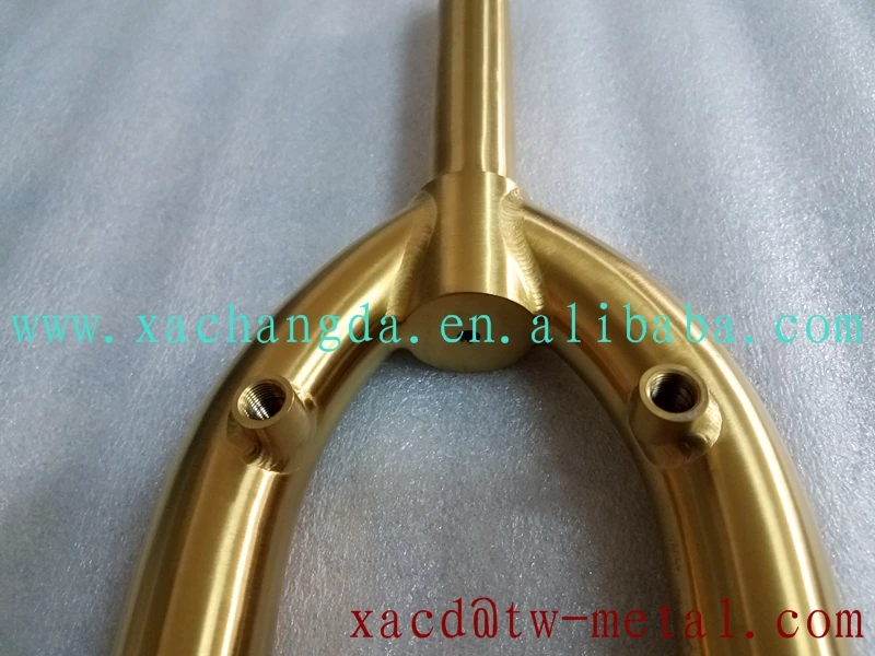 Велосипедная вилка BMX из анодированного титана золотистая титановая bmx цветная