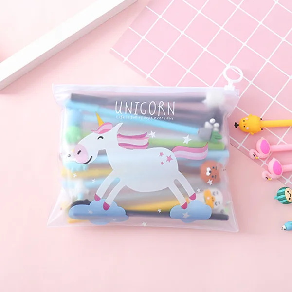 12 20 шт./компл. гелевая ручка Единорог lapices Фламинго caneta Kawaii boligrafo милый стационарные материал Эсколар canetas papelaria - Цвет: 12