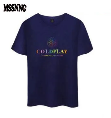 Новинка 2017 Мужская футболка рок Coldplay группа свободный стиль с коротким рукавом