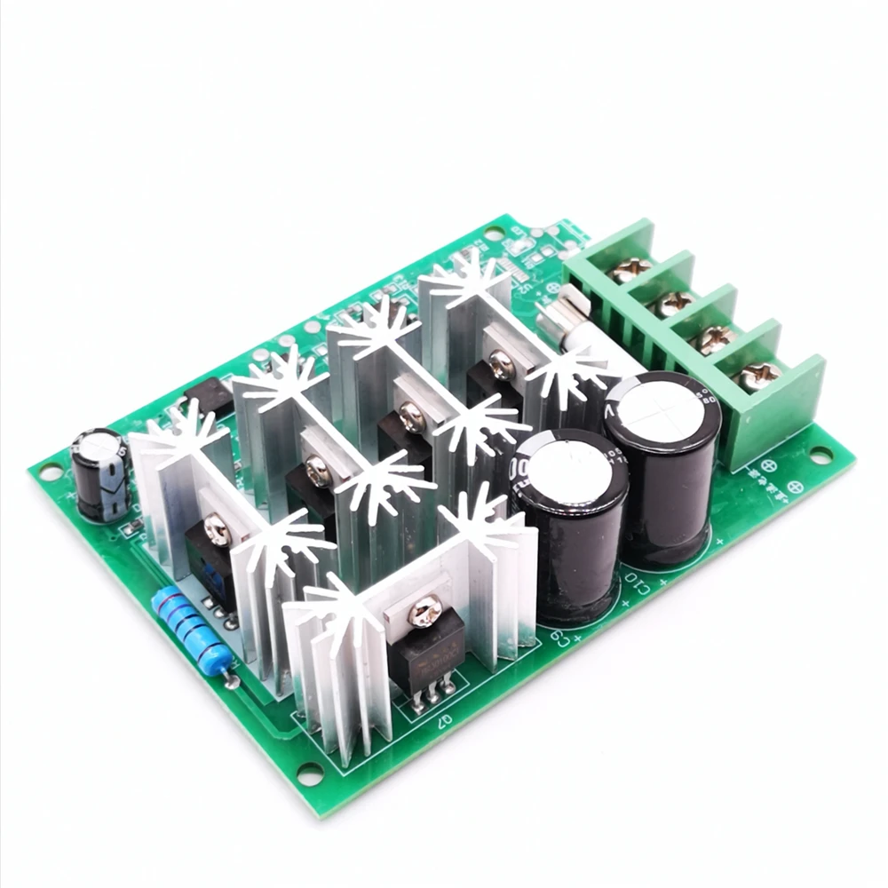 Цифровой дисплей 0 ~ 100% Регулируемый DC 12V 24V 48v 30A 1000W ШИМ регулятор скорости