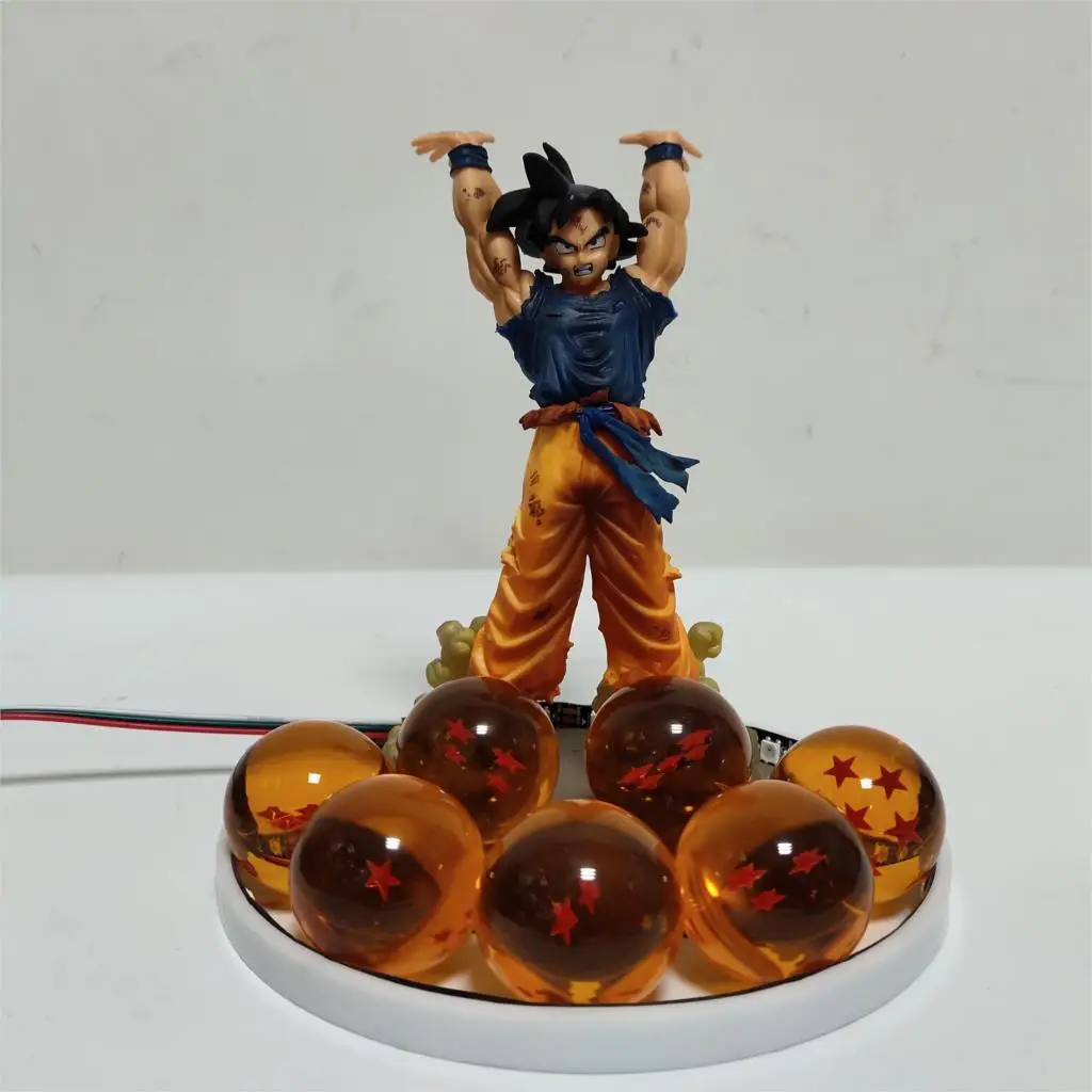 Dragon Ball Z Son Goku Genki Dama Spirit Bomb Led 3D Электрический ночной Светильник Dragon Ball Super Goku Spirit Bomb Led настольная декоративная лампа