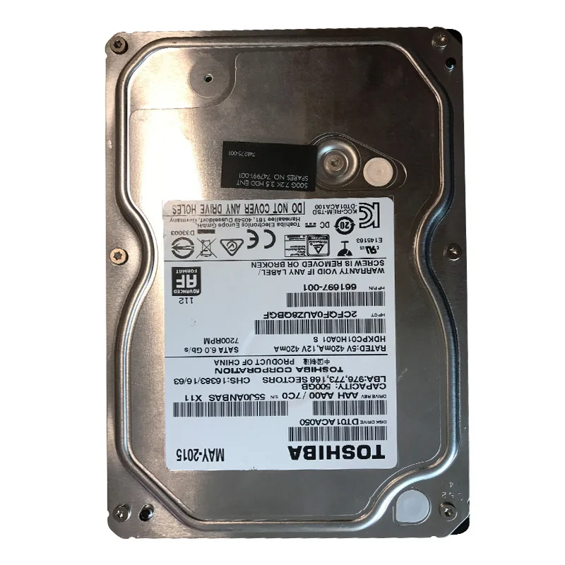 Toshiba внутренний жесткий диск 500 Гб HDD 3 5 &quotHD Жесткий DT01ACA050 SATA 0 32 Мб Кэш г для