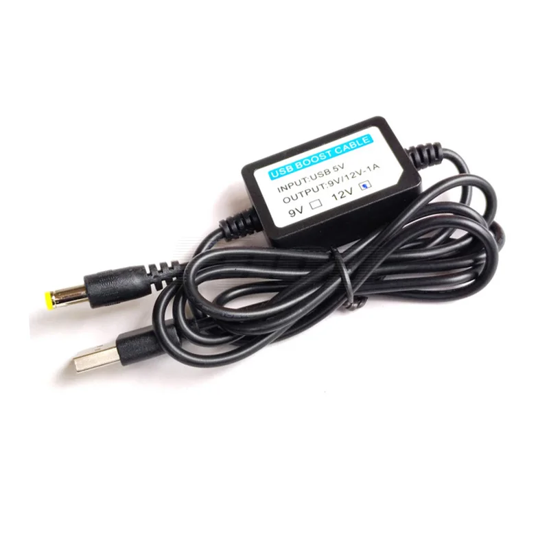 L 5V step-up 12V DC 5 в повышение уровня до 9 в 12 В Jack 5,5 мм x 2,1 мм 1,5 м кабель питания USB 2,0 мульти зарядное устройство Соединительный кабель для маршрутизатора лампа Таблица - Цвет: L 5V step-up 12V