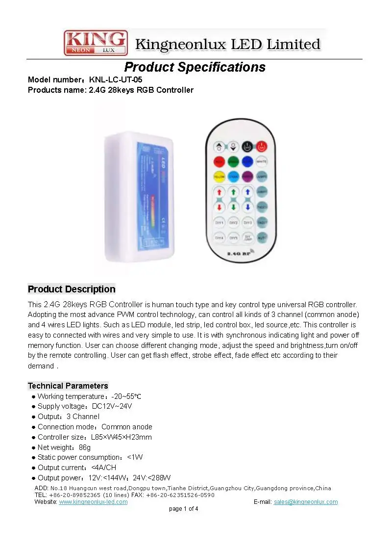 2 4 гр 28 пульта дистанционного управления RGB контроллер DC12V 24V светодиодный