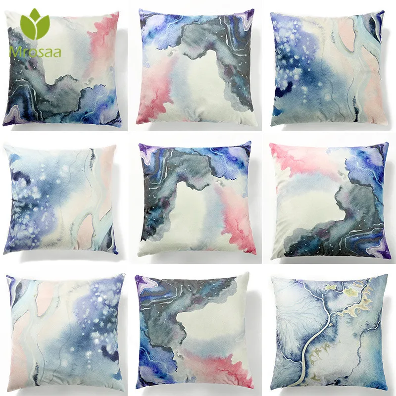 Mrosaa китайская живопись чернилами хлопковая Подушка арт наволочка с рисунком