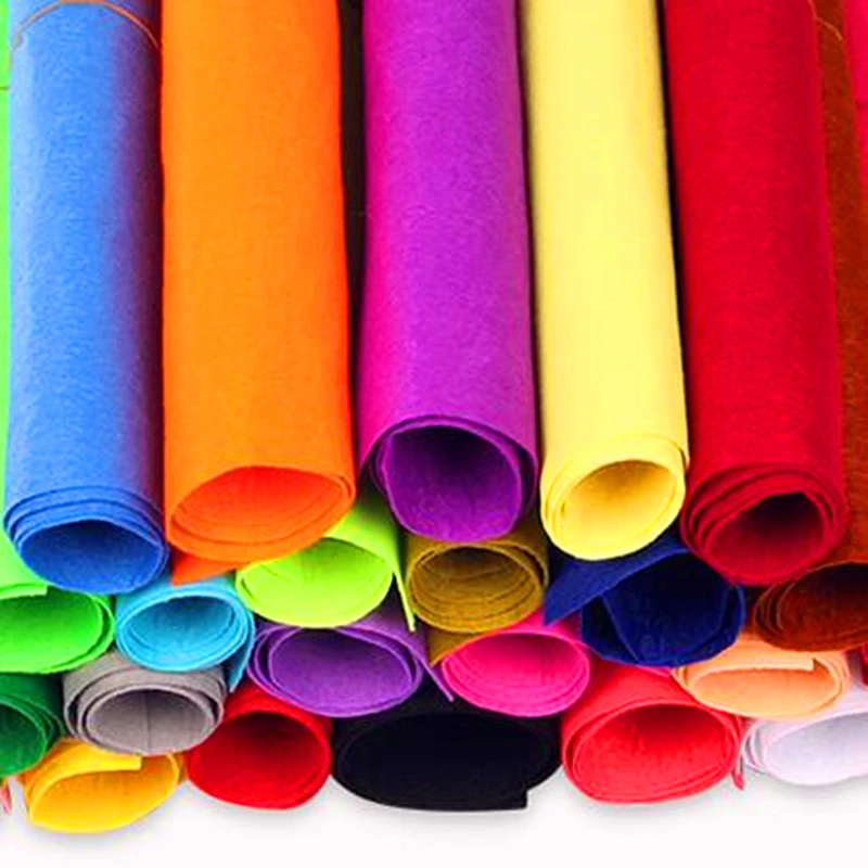 Полиэфирная акриловая Нетканая войлочная ткань экологически чистая 100 цветов