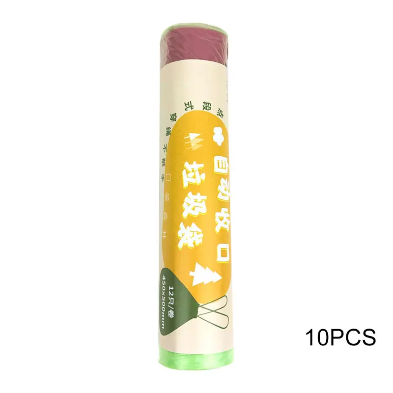 green 10pcs Мешки для мусора на шнурке, сверхмощный мешок для мусора для кухни, гостиной, Bathoom, Sacco della spazzatura di chiusura RT99 - Цвет: green 10pcs