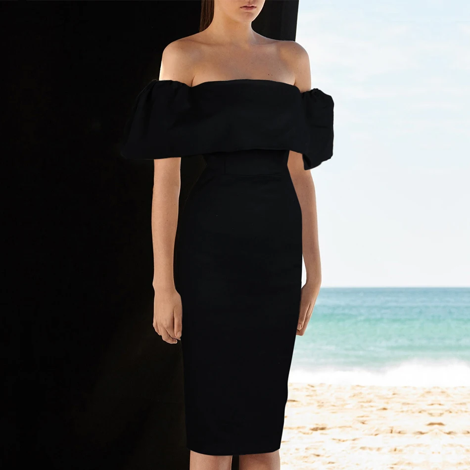 Adyce 2019 новое летнее женское Бандажное платье с открытыми плечами Vestidos