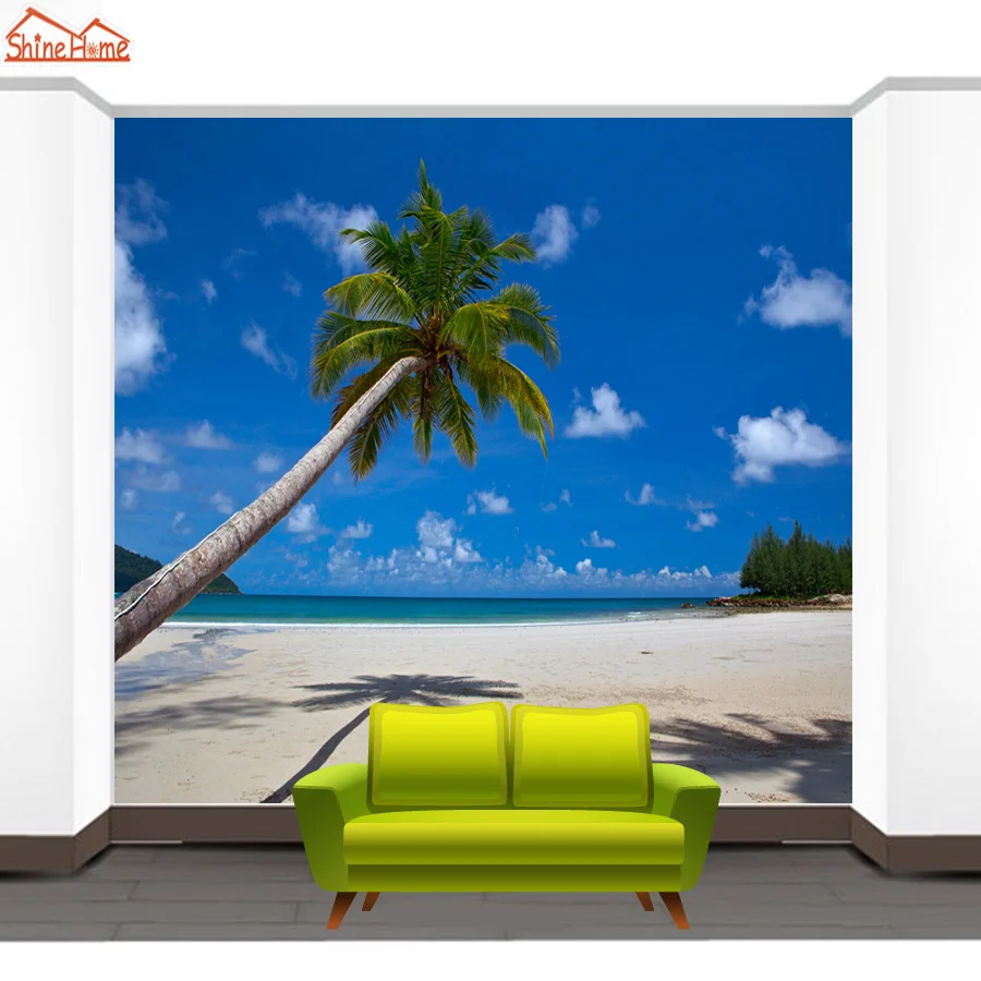 ShineHome-пляжные обои 3d для стен 3 d гостиная Seacape фрески рулоны вид на море кокосовое