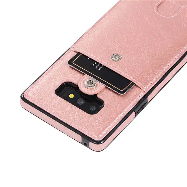 Тонкий чехол для samsung Note 10, 9, 8, S8, S9, S10E, S10 Plus, ударопрочный чехол из искусственной кожи с отделением для карт, с ремешком через плечо, с цепочкой, чехол на заднюю панель s9