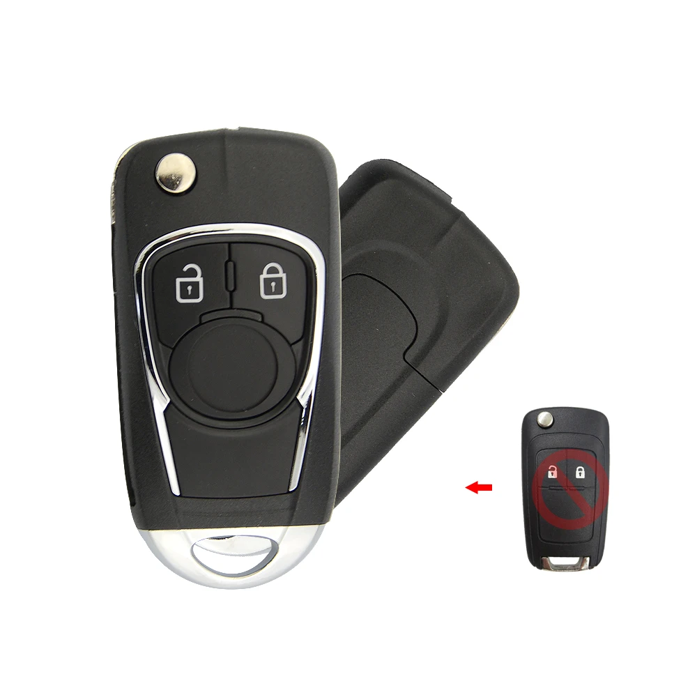 OkeyTech 2/3 Buttons Modified Flip Folding Car Key Shell Replacement Cover Case Fob for Opel Insignia Astra For Chevrolet Cruze