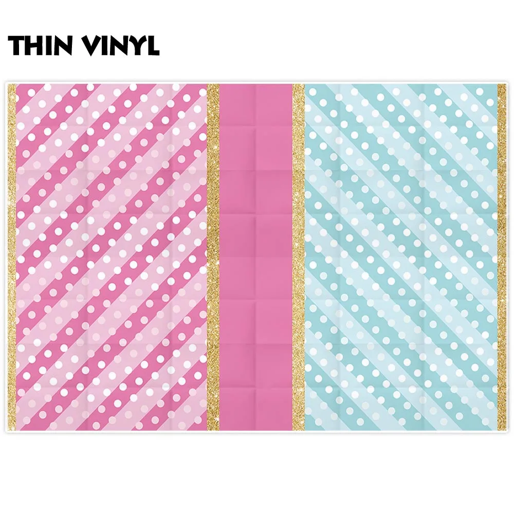 Allenjoy фон для фотосъемки с розовыми синими точками кукольная тема день рождения