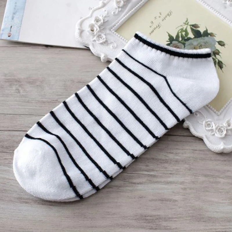 5 пар полосатых коротких носков по щиколотку для мужчин унисекс удобные короткие