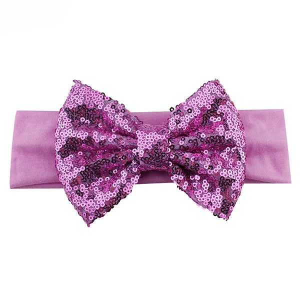 Infantile/большой бантик с блестками для девочек ободки детей 2019 прочная эластичная