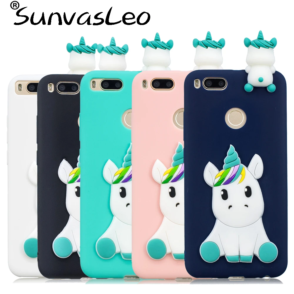 

For Xiaomi Redmi 4X / Redmi 5A / Note 5A / Mi 5X / A1 / Mi 6X / A2 3D Animal Case Soft Silicone Cases Phone Cover Shell