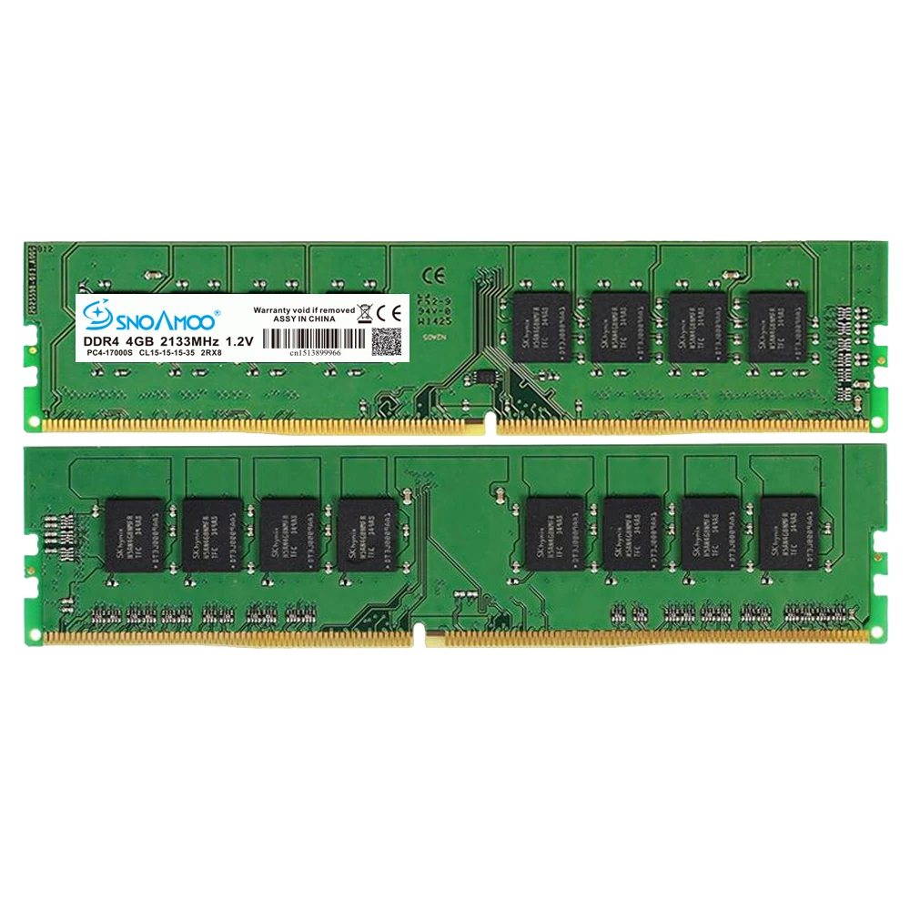 SNOAMOO Новый настольный ПК DDR4 8 Гб 2133-2400 МГц CL15 PC4-17000S 1 2 в 2Rx8 288-Pin DIMM для Intel компьютера