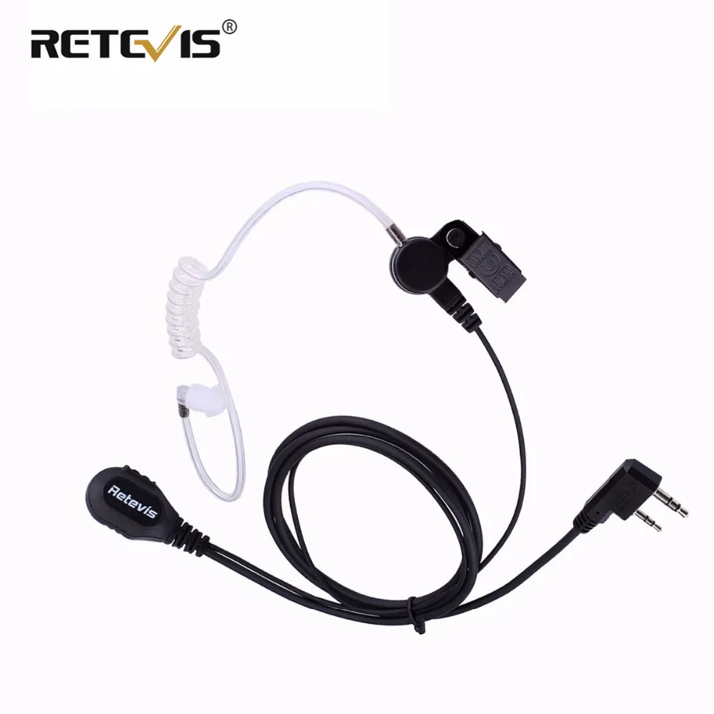 

RETEVIS RE-2322 Air Acoustic Tube Earpiece PTT Mic Walkie Talkie Headset For TYT MD-380 MD380 MD 380 Retevis RT3 RT3S J9110A