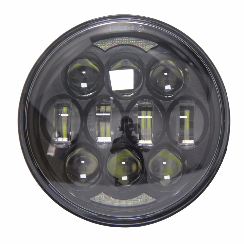 Комплект черных ярких светодиодсветодиодный фар 80 Вт 5 75 дюйма H4 дневные ходовые