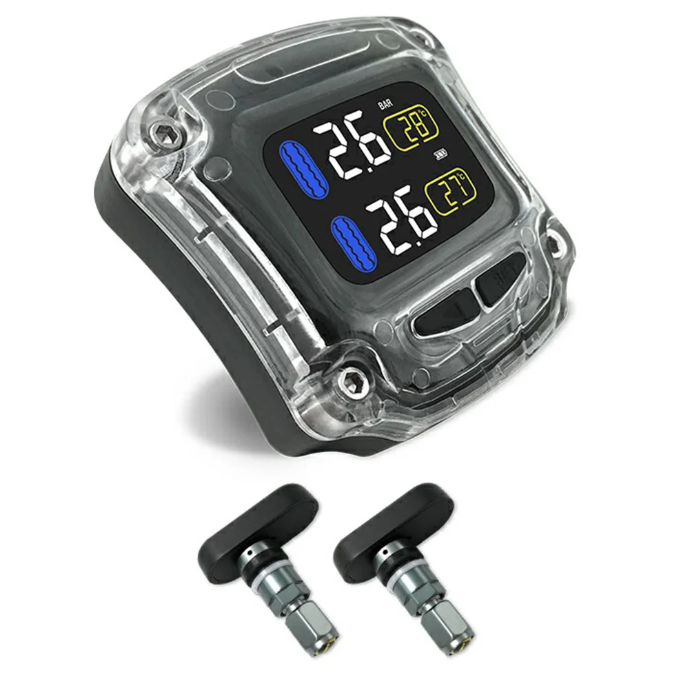 TPMS водонепроницаемый настоящий таймер внутренний с 2 датчиком мотоцикла системы