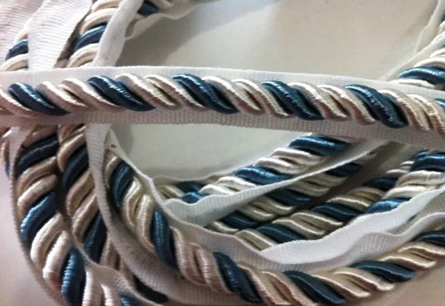 

Twisted Decorative Rope Thick 8mm Blue+White