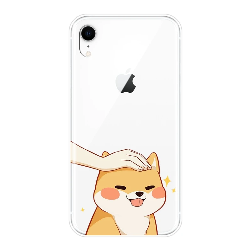 No.5 Задняя крышка для Apple iPhone X XR XS MAX 8 7 6 S 6 S силиконовый мягкий чехол Шиба ину Собака Щенок чехол для iPhone 6 S 6 S 7 8 Plus чехол для телефона - Цвет: No.5