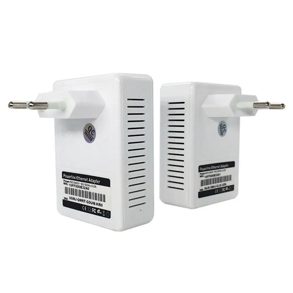 Комплект адаптеров для сети Ethernet, 500 м, домашняя вилка, мост, мини высокоскоростные сетевые адаптеры для линии электропитания, поддержка IPTV, США, Великобритании, ЕС