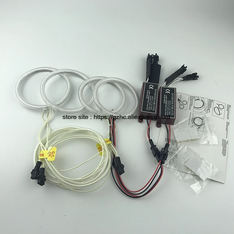 Для Lada Priora VAZ 2170 2171 2172 ультра яркий дневной свет DRL CCFL ангельские глазки Demon Eyes комплект Теплый Белый Halo Кольцо