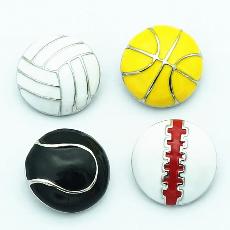 KZ3230 Fashion beauty Oil Sport Basketball baseball volleyball 18MM snap buttons fit bracelet jewelry wholesale | Украшения и