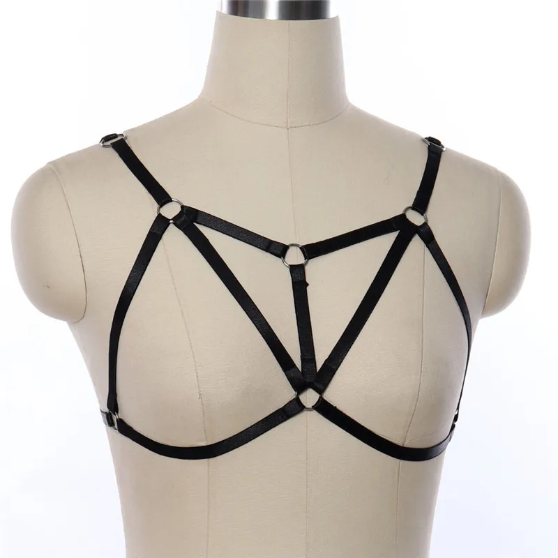 JLX.HARNESS Женский БДСМ рабство раб тело портупея Пастельная готика бюстгальтер