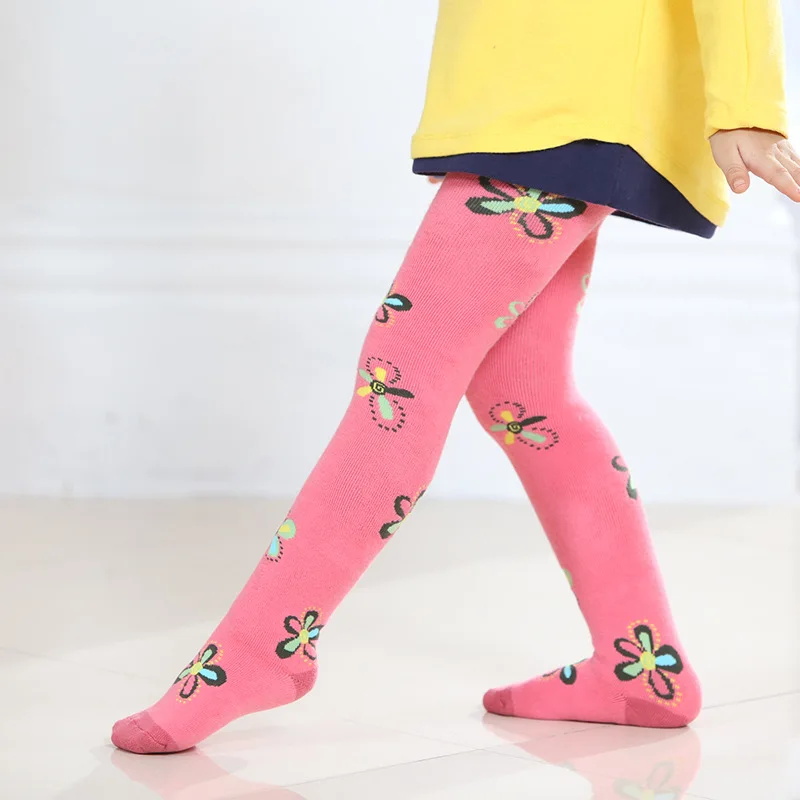 

3pcs Anyongzu Girls Solid New Winter Children Pantyhose match Terry Pure Cotton All Tights