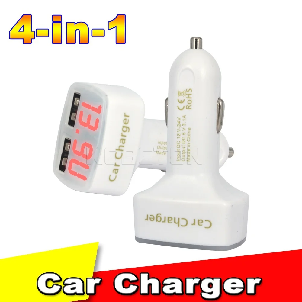 Автомобильное зарядное устройство kebidu 12 24 В 4 в 1 двойной постоянный ток 5 3 А USB