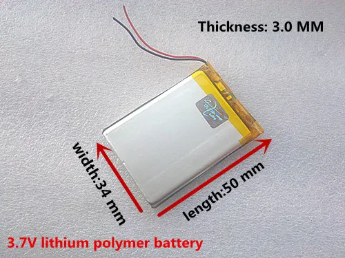 Аккумуляторная батарея 323450 литий полимерный аккумулятор 3 7 В 500 мАч|lithium polymer battery