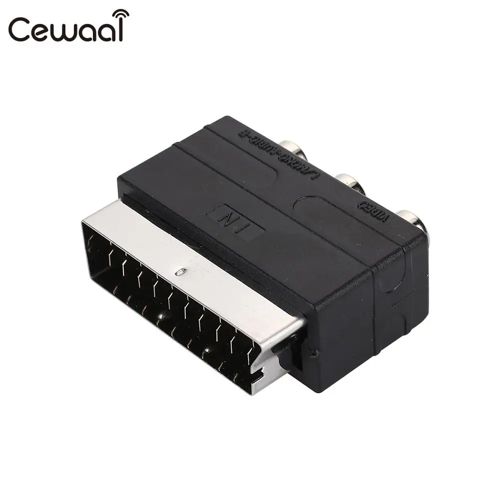 RGB Scart штекер для 3-RCA Женский адаптер соединение ABS пластик Бытовая ТВ DVD VCRs |