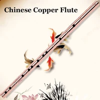 chinese flute copper dizi transverse flauta traditional wind musical instrument beginners metal pipe self defense tool g key
