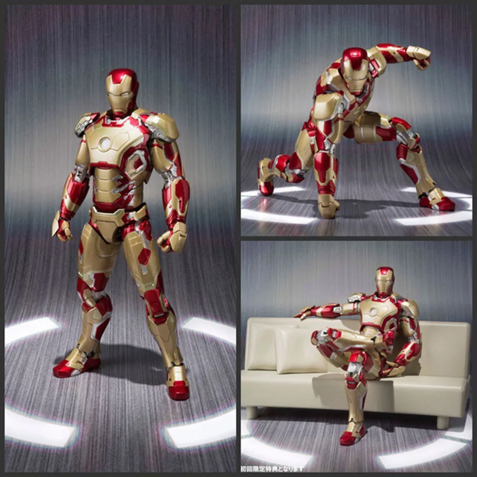 Apaffa 17 см Мстители Figma Железный человек перец Potts ПВХ Фигурка Игрушка Железный человек MK85 Коллекционная модель игрушки для детей