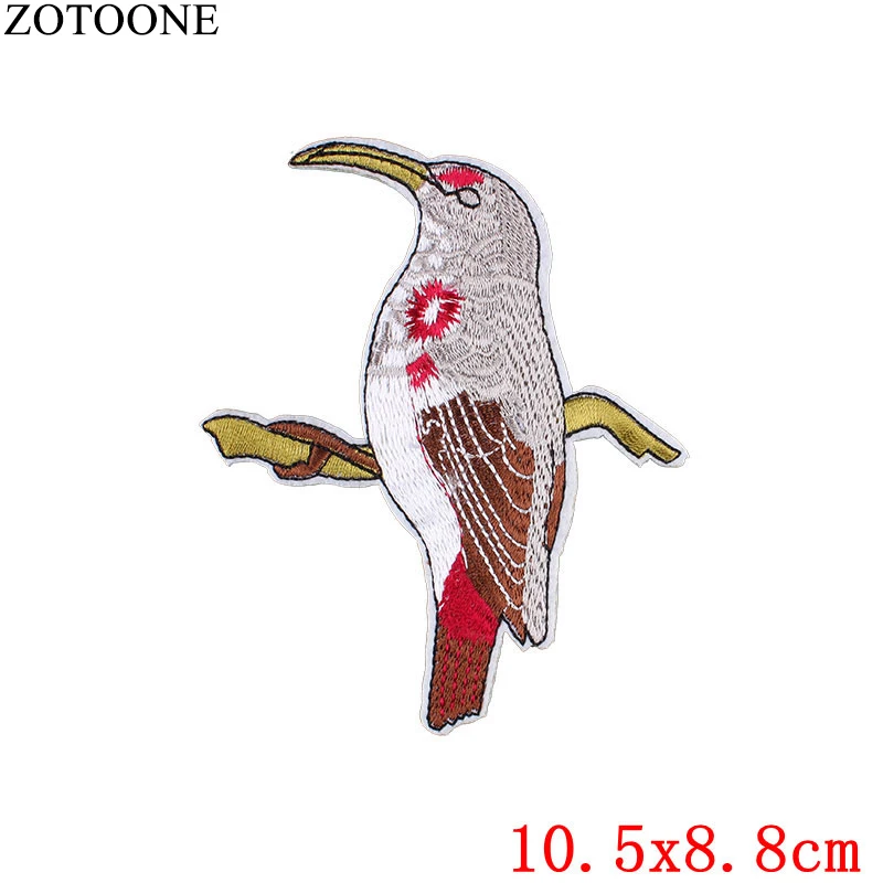 ZOTOONE Сделай Сам птица швейная вышивка ПВХ патч наклейки одежда мода железо на